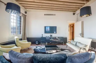 TV o dispositivi per l'intrattenimento presso Ca' Erizzo dream apartment, spectacular views from the amazing terrace!