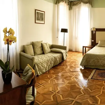Letto o letti in una camera di Hotel Sant'Antonin