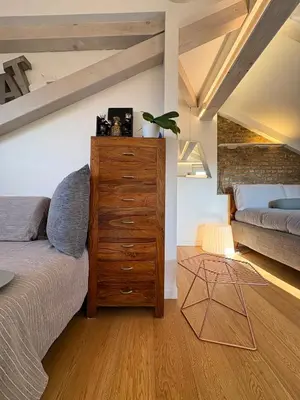 Letto o letti in una camera di Biennale Gallery Loft