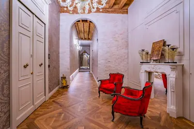 Area soggiorno di Corte Rubbi 9 Canal View -Dimora Italia -