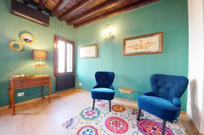 Area soggiorno di DolceVita Apartments N 495 Biennale