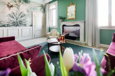 Area soggiorno di Ca' Mainella Grand Canal View 4 bedrooms in Dorsoduro