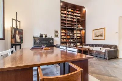 Area soggiorno di Red House close to @Accademia Bridge
