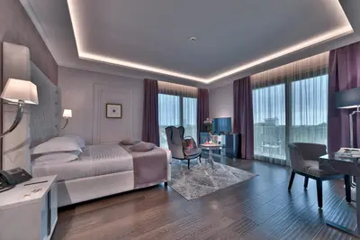 Letto o letti in una camera di Hotel President Terme