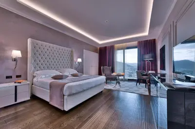 Letto o letti in una camera di Hotel President Terme
