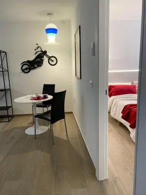 Letto o letti in una camera di Appartamento vintage
