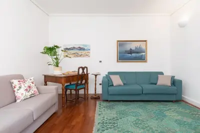 Area soggiorno di COLOMBINA HOME Venice with canal view