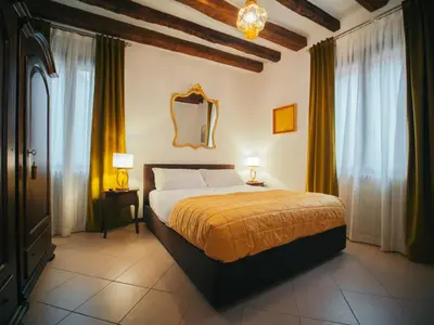 Letto o letti in una camera di Ca' Mazzega