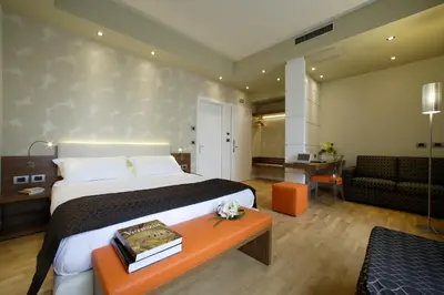Letto o letti in una camera di Hotel Forte del 48