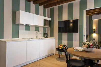 Cucina o angolo cottura di Hotel Tiziano