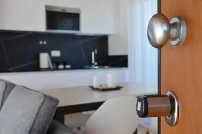 Cucina o angolo cottura di Golf Jesolo Village ➔ Attico con Piscina