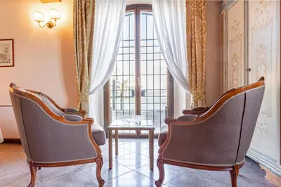 Area soggiorno di Molino Stucky Residence Burchio Suite