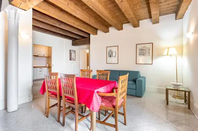 Area soggiorno di Molino Stucky Residence Burchiello Suite