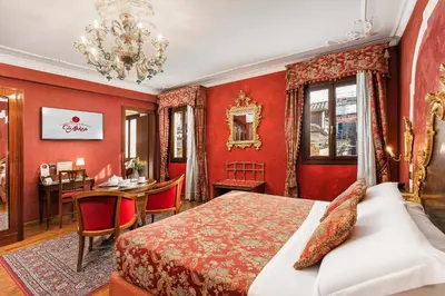 Letto o letti in una camera di Hotel Ca' Alvise