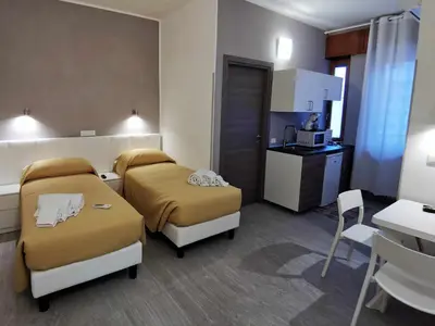 Letto o letti in una camera di Casa Belfiore Vicenza Medici 17