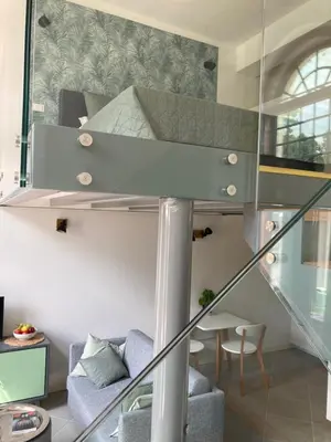 Area soggiorno di mini loft Lido with own sunny & private garden