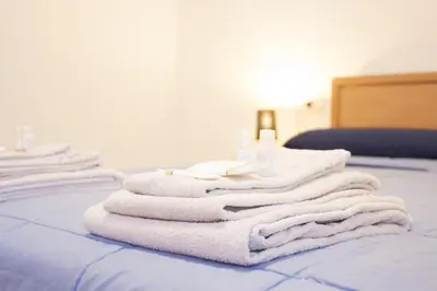 Letto o letti in una camera di Casa Diamante