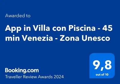 Certificato, attestato, insegna o altro documento esposto da Wanderlust Apt in Villa con Piscina - 45 min Venezia - Zona Unesco