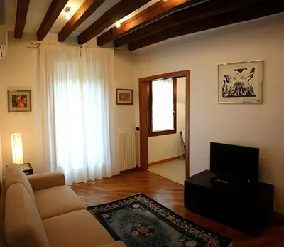 Area soggiorno di Salmaso Apartments