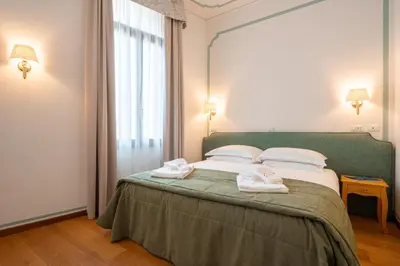 Letto o letti in una camera di Ca' del Glicine