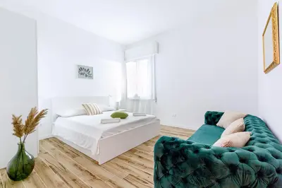 Letto o letti in una camera di Villetta Padova