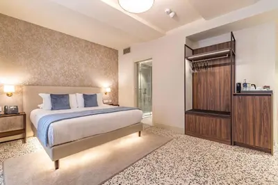 Letto o letti in una camera di Palazzo Keller