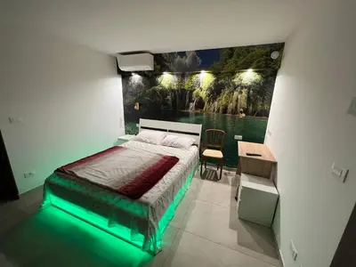 Letto o letti in una camera di Villa Mirella