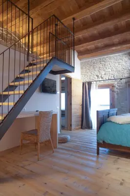 Letto o letti in una camera di Agriturismo Casaborgomarche