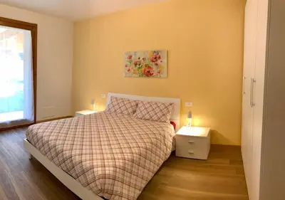 Letto o letti in una camera di Casa di Nancy Girasole a Valdobbiadene Unesco