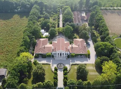 Vista aerea di VILLA GERLA, un angolo di paradiso vicino Padova e Venezia