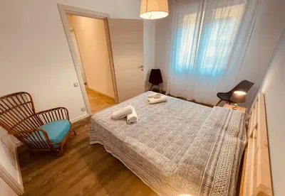 Letto o letti in una camera di Appartamento Cima - Vista Mare, 3 camere, WiFi, Family Apartment