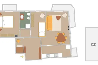 Planimetria di Sile Suite with private infrared sauna