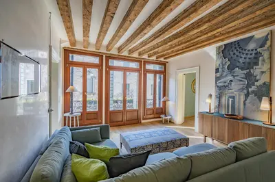Area soggiorno di Ca' Delle Vele Charming Apartment in Dorsoduro
